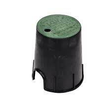 NDS Round Valve Box & Cover Black Box/Green Cover ICV 6 in.